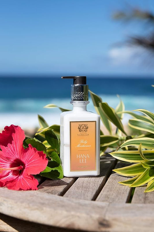 Antica Farmacista Body Moisturizer - Moisturizing Scented Lotion - Premium Body Moisturizer - Luxury Gift for Women & Men - Hand & Skin Hydration - Hana Lei, 10 Fl Oz-GlimoraGlow