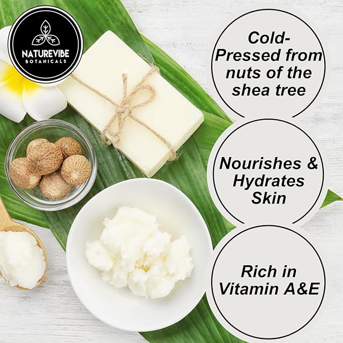 Naturevibe Botanicals Shea Nut Oil 32 Ounces | 100% Pure and Natural | Great for Skin Care and Hair Care-GlimoraGlow