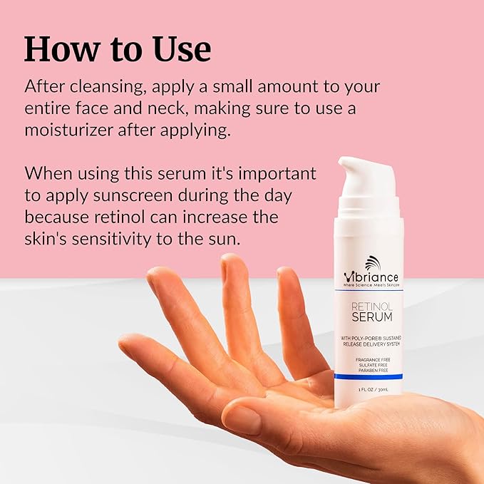 Vibriance Retinol Serum for Face - Reduces Appearance of Deep Wrinkles and Large Pores, Enhances Tone, Improves Complexion - Sensitive, Mature Skin Night Cream - 1 fl oz-GlimoraGlow
