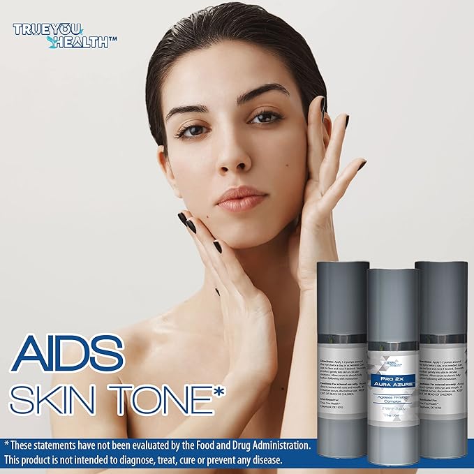 Pro 2x Aura Azure Serum - Anti Aging Serum - 2 Month Supply - Skin Firming Complex to Reduce Wrinkles Appearance - Exfoliate - Nourish - Improve Hyperpigmentation & Dark Circles - Aid Cell Renewal-GlimoraGlow