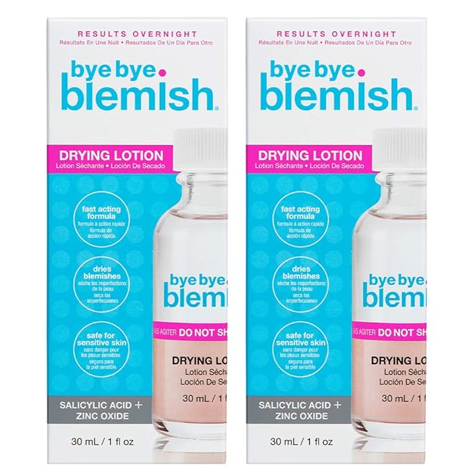 Bye Bye Blemish Acne Drying Lotion, On-the-Spot Pimple Treatment, Reduce Pimples Overnight, Beauty Skincare Essential - 1oz. (2-Pack)-GlimoraGlow