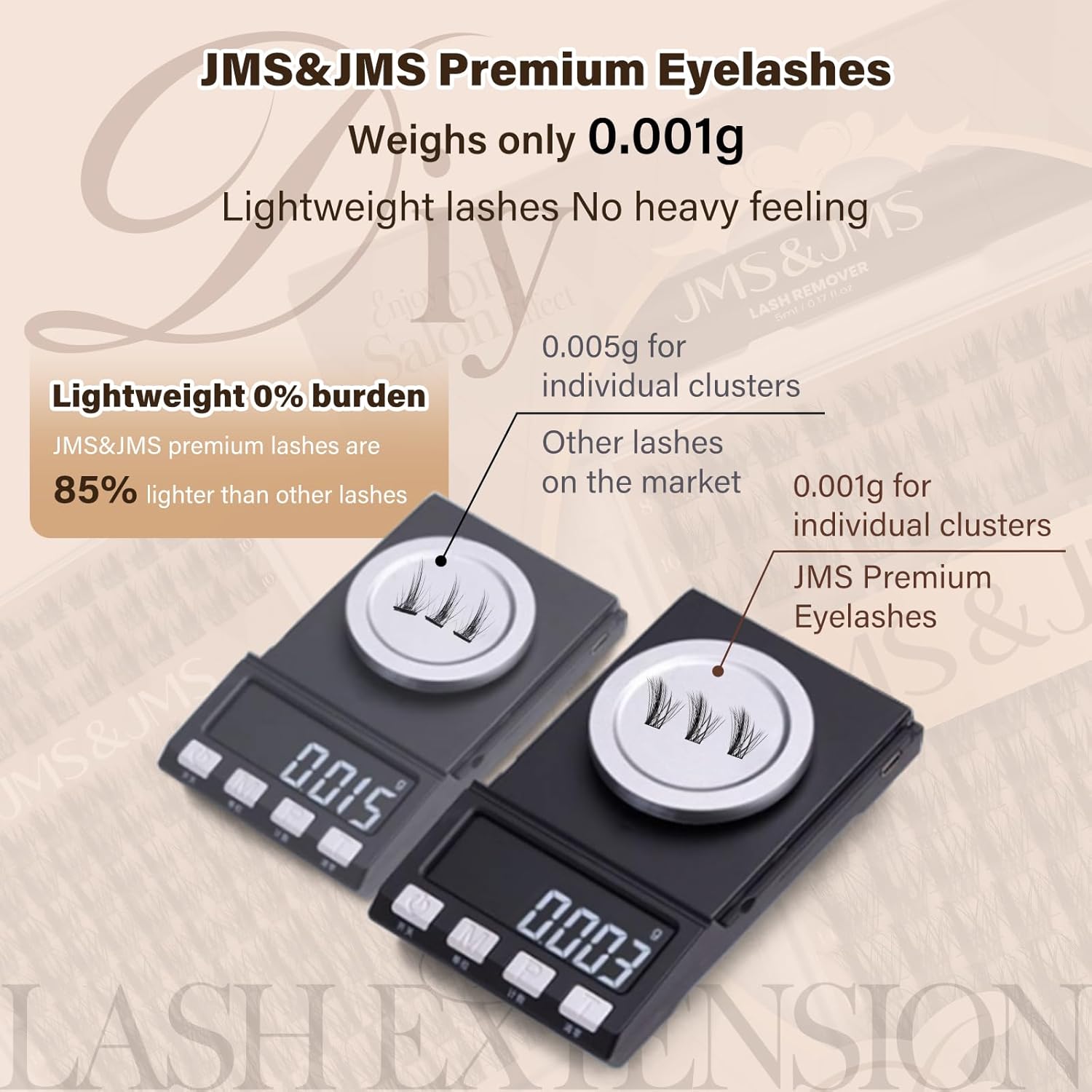 JMS&JMS Lash Clusters Kit 156Pcs CC Curl Lash Extension Kit with Lash Bond and Seal Eyelash Applictor Lash Remover Eyelash Brush Lash Extension Kit for Beginner (Side Spike-8-18mix)-GlimoraGlow