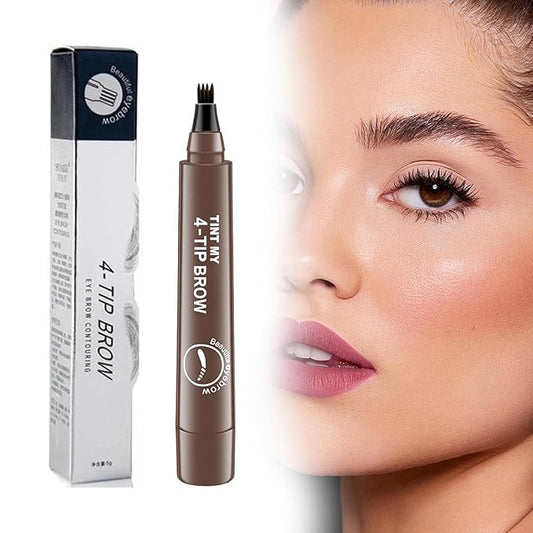 2025 Upgraded Magic Eyebrow Pencil for Women, Long-Lasting Ultra-Fine Tip Waterproof Eye Brow Pencils with 4 Fork, Smudge-Proof Natural Brow Makeup for Women - Light Brown-GlimoraGlow