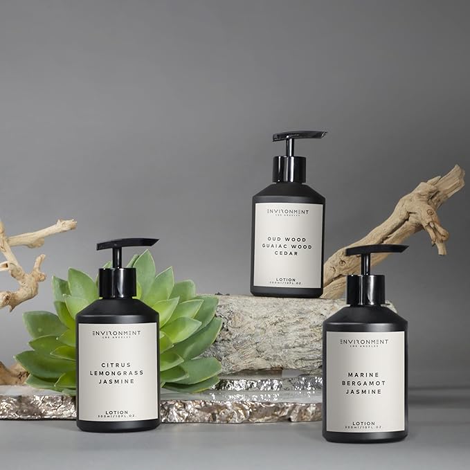 ENVIRONMENT Inspired by 5-Star Hotels ARH Lotion, 300ml Luxury Scented Lotion (White Woods | Pomegranate | Peony) Bathroom Luxury, Men & Women High-End Body Lotion, Hand Cream, Dry Skin Treatment-GlimoraGlow