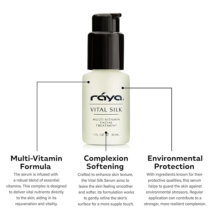RAYA Vital Silk Serum (509) | Multi-Vitamin Facial Treatment for All Non-Sensitive Skin Beginning to show signs of Age | Softens and Smooths Complexion | Protects From Environmental Damage-GlimoraGlow