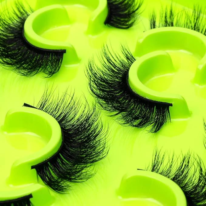 HBZGTLAD 6 Pairs Fluffy False Eyelashes Natural Faux Mink Strip 3D Lashes Pack(3DQG-114)-GlimoraGlow