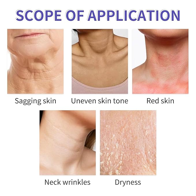 Neck Firming Cream, Neck Tightening Cream, Tighten and Lift Neck Cream, Neck Creams for Tightening and Firming Sagging Skin, Help Reduce Fine Lines & Wrinkles-GlimoraGlow