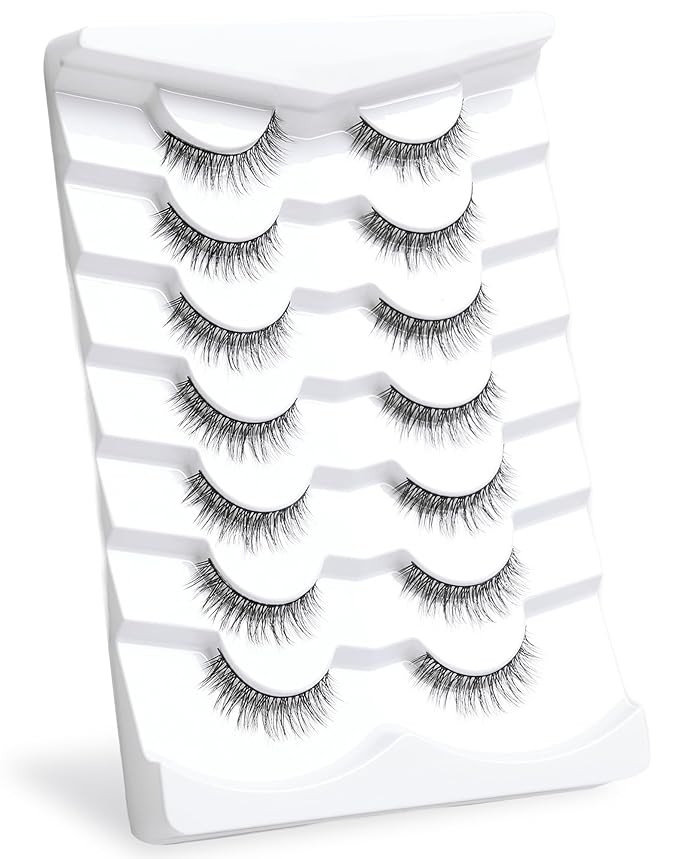 Onlyall Lashes Mink False Eyelashes Natural Wispy Lashes Soft Faux Mink Lashes Fluffy False Lashes DK72-GlimoraGlow