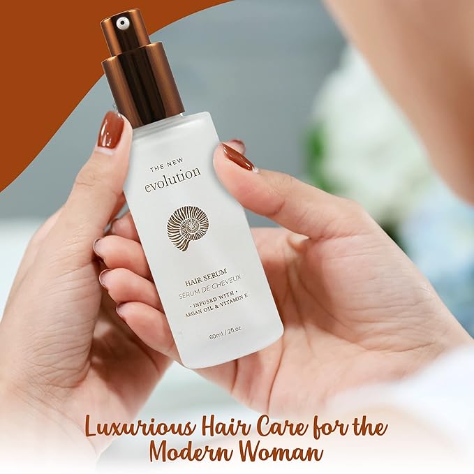 HerStyler Evolution Argan Oil Serum - Vitamin E Nourishing Treatment to Soften Dry Hair, For Hair Straightening With Aloe Vera (2 Pack)-GlimoraGlow