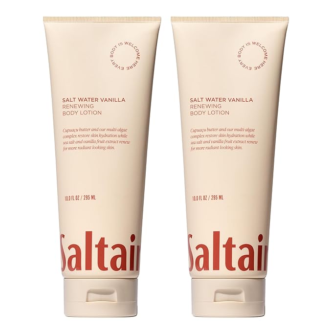 Saltair Body Lotion - 2 Pack Moisturizing Lotion For Dry Skin. Salt Water Vanilla Scented Hydrating Body Cream with Nourishing Moisturizer Formula. Skin Care for Women and Men. 2x 10oz Tubes-GlimoraGlow