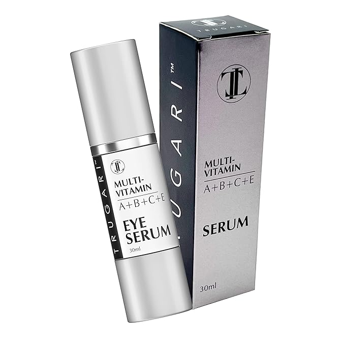 Eye Serum, Multi-Vitamin Skin Care Serum with Vitamins A, B, C and E, Rejuvenating Dark Spot Remover for Face and Under Eyes, Improves Age Spots, Fine Lines and Wrinkles, 30 ml-GlimoraGlow