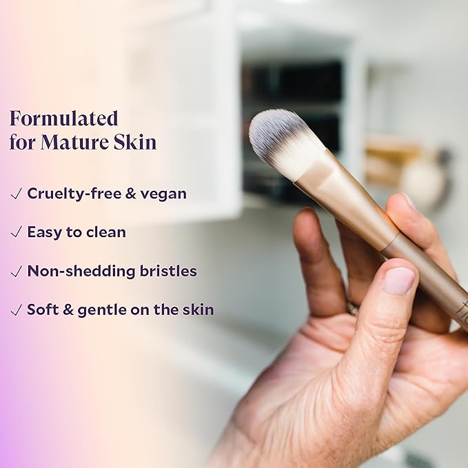 Fièra Concealer & Foundation Brush - Expert Tool for Cream & Liquid Makeup - Seamless, Even Application - Lightweight & Easy to Clean - Perfect for Use with Fièra Luxury Concealer-GlimoraGlow