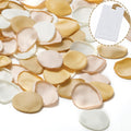 TINGE TIME 400pcs Silk Flower Petals for Wedding, Rose Petals for Decoration, Fake Flower Petals for Bridal Showers, Flower Girl Petals for Anniversaries and Parties (Champange Golden & Beige)