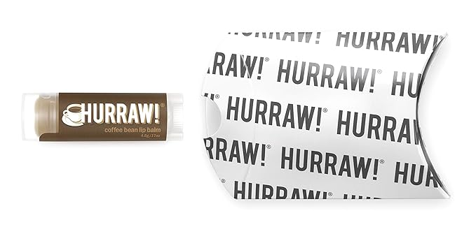 Hurraw! Coffee Bean Lip Balm: Organic, Certified Vegan, Cruelty and Gluten Free. Non-GMO, 100% Natural Ingredients. Bee, Shea, Soy and Palm Free. Made in USA-GlimoraGlow