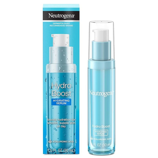 Neutrogena Hydro Boost Hydrating Hyaluronic Acid Serum, Hydrating Face Moisturizer For Dry Skin, Oil-Free Non-Comedogenic Moisturizer, 1 FL OZ-GlimoraGlow