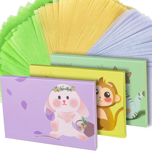 300 Sheets Blotting Paper, HNYYZL Oil Absorbing Sheets for Oily Skin, Oil Control for Face, Makeup Blotting Paper, Natural Oil Absorbing Facial Blotting Sheets for Oily Skin Care (Pack of 3)-GlimoraGlow