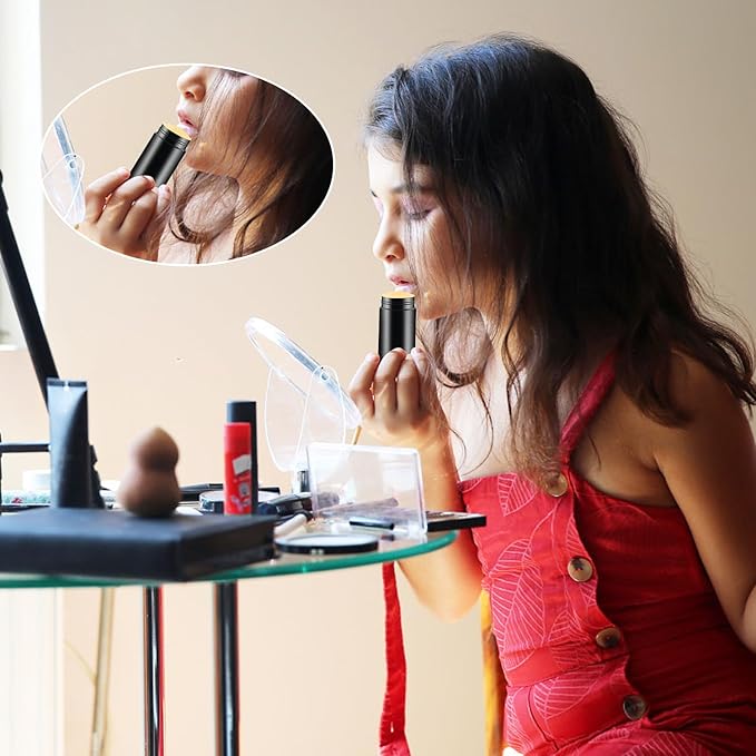 12 Pieces 15g Black Plastic Deodorant Containers,Empty 1/2 oz Travel Lip Balm Tubes,Refillable Twist-UP Solid Perfume Tubes,Lipstick Tubes for DIY-GlimoraGlow