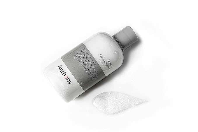 Anthony Glycolic Facial Cleanser for Men, Daily Exfoliating & Hydrating Face Wash, Shave Prep, Non-Foaming, Deep Cleansing, Gentle on Sensitive Skin, Removes Dirt & Oil, Smooths Texture, 8 Fl Oz-GlimoraGlow