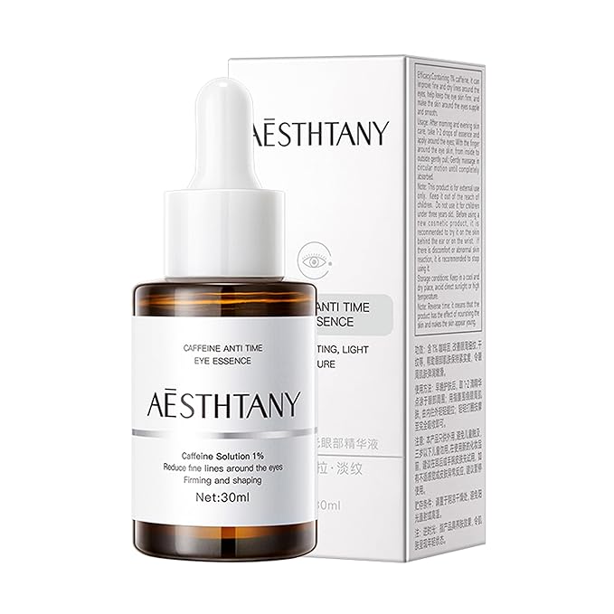 Caffeine Niacinamide Organic Carnosine Serum 1 Fl Oz / 30ml Reduce fne lines around the eyesFirming and shaping Anti-Aging,Moisturizing, Anti-Wrinkle Eye Serum - Skin Repair (Caffeine)-GlimoraGlow