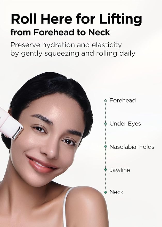 Bewants gua sha neck cream roller, korean neck cream with massage roller, rapid lift neck serum roll on, moisturizer for tightening skin with centella asiatica (1 Pack)-GlimoraGlow