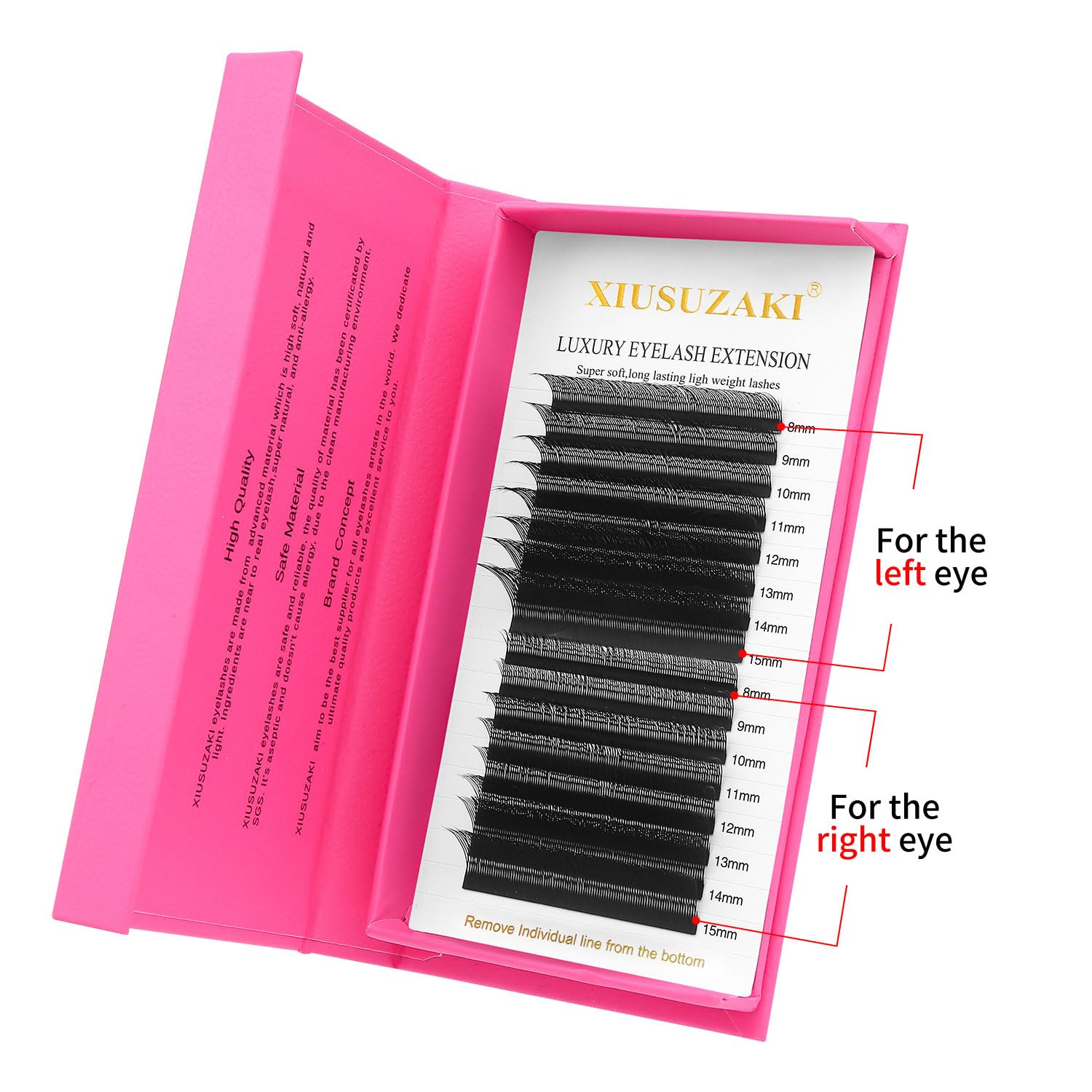 Lash Extensions Slant Flying YY Lashes 0.07mm Thickness Eyelash Extensions D Curl Lashes Mix 8-15mm Soft Lash Trays Natural Matte Black False Eyelashes(Slant Flying YY-0.07-D,8-15mm)-GlimoraGlow