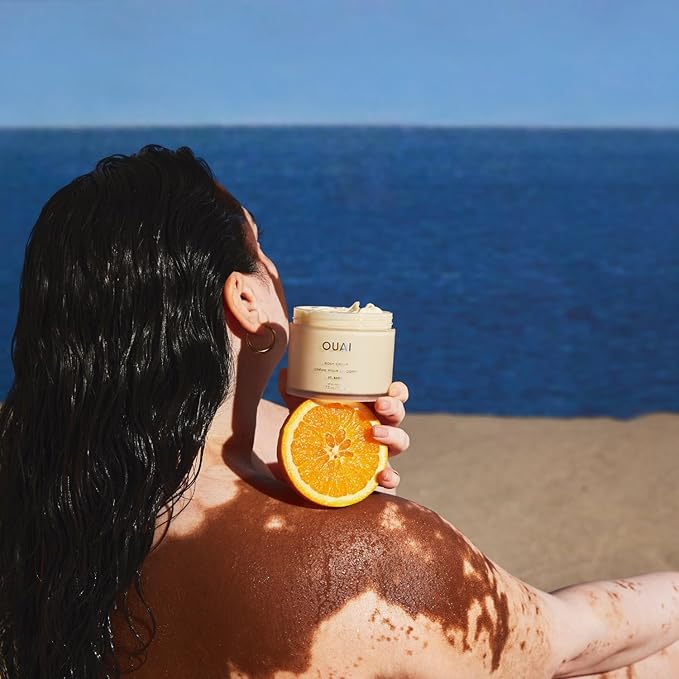 OUAI Body Cream, St. Barts - Hydrating Whipped Body Cream with Cupuaçu Butter, Coconut Oil and Squalane - Softens Skin and Delivers Healthy-Looking Glow - Sulfate-Free Skin Care (7.5 Oz)-GlimoraGlow
