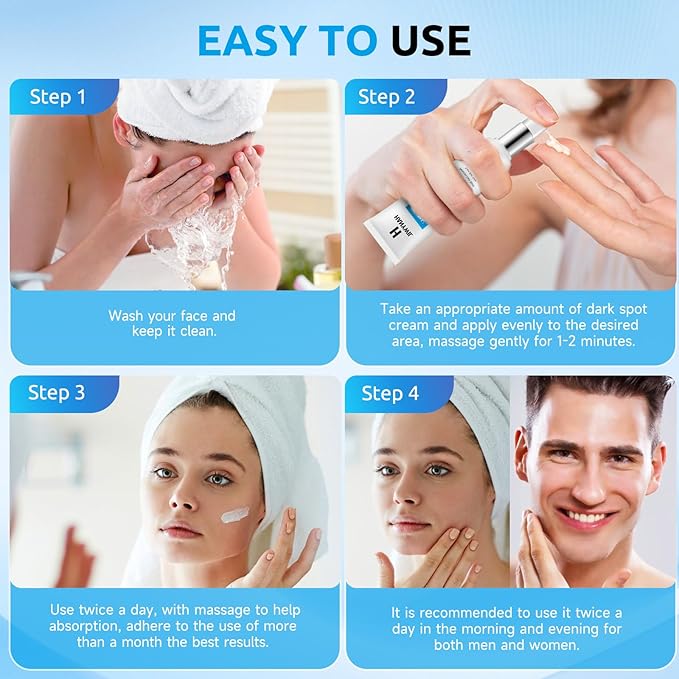 HANYWIL Dark Spot Corrector Cream for Hyperpigmentation,Brightening Serum for Face & Body,Rapid Fade Treatment for Sun Spots, Age Spots & Melasma,Dermatologist-Tested Skin Tone Evenser (2.0 Fl Oz)-GlimoraGlow