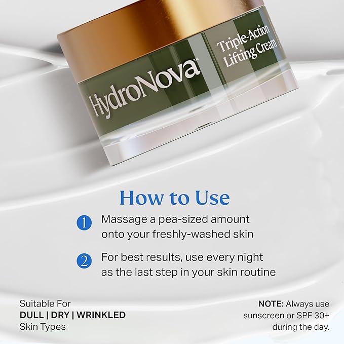 HYDRONOVA Anti-Aging Moisturizer Face Cream and Tighten and Lift Neck Cream - Facial Moisturizer for Women - Skin-Firming Wrinkle Formula with Retinol - PM Moisturizer for Face, Neck and Décolleté-GlimoraGlow