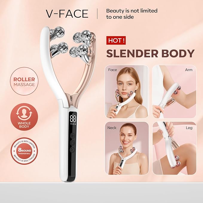 2025 New Microcurrent Facial Slimming Massager Red-Light-Therapy-for-Face and Neck,Vibrating Facial Massager with Thermals for Wrinkles, Double Chin,Firming and Lifting-GlimoraGlow