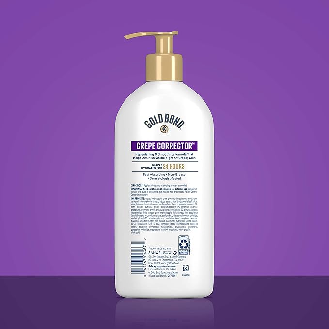 Gold Bond Age Renew Crepe Corrector Body & Face Lotion, Replenishing & Smoothing Formula, 14 oz., Packaging may vary-GlimoraGlow