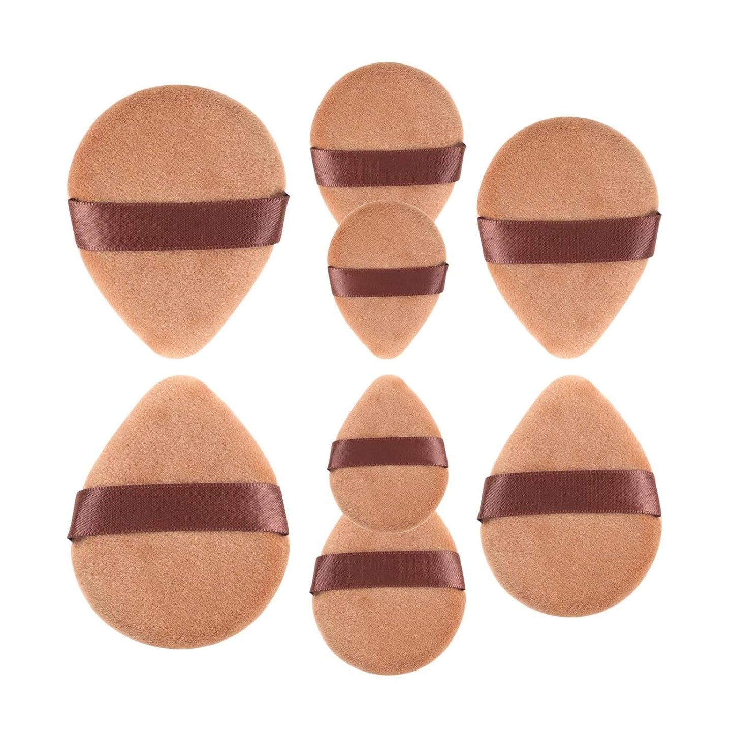 Powder Puff for Face Powder Triangle Beauty Blender Sponge Halo Glow Brown Powder Puff for Flawless Makeup Application-GlimoraGlow