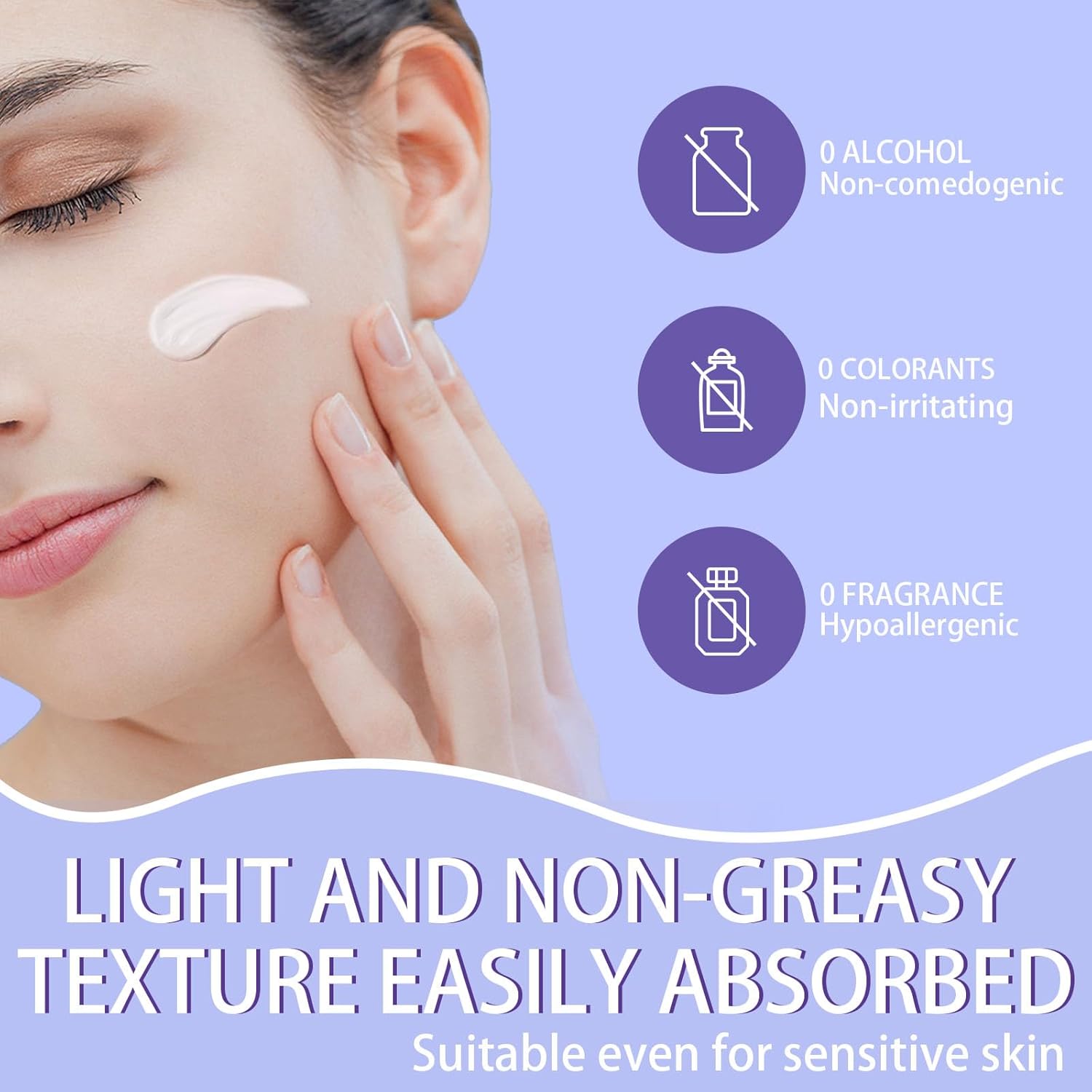 Dewy Skin Cream Moisture Surge Face Moisturizer Water Cream for Women with Purple Rice & Hyaluronic Acid - Rich Face Cream to Hydrate, Plump and Protect Dry and Combo Skin 50ml/1.7 fl oz-GlimoraGlow