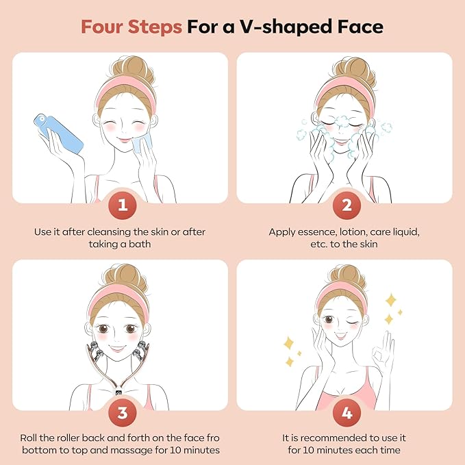 2025 New Microcurrent Facial Slimming Massager Red-Light-Therapy-for-Face and Neck,Vibrating Facial Massager with Thermals for Wrinkles, Double Chin,Firming and Lifting-GlimoraGlow