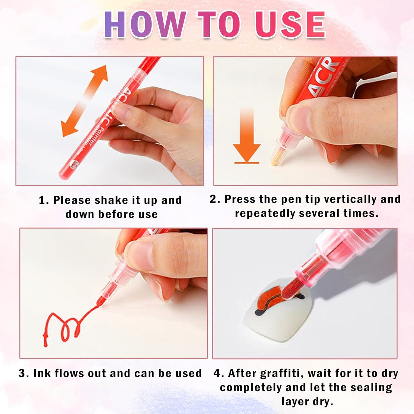 24 Colors Nail Art Pens Set Nail Polish Pens Nail Art Drawing Graffiti Marker Pen Quick Dry Waterproof Nail Art Painting Pens Kit for Home DIY Nail Art Design-GlimoraGlow