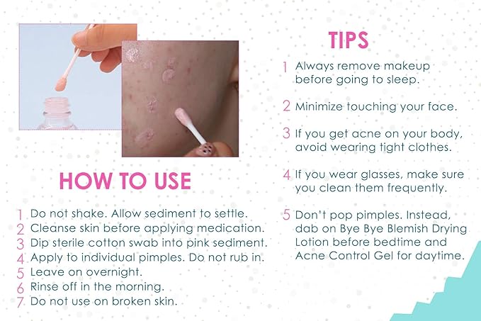 Bye Bye Blemish Acne Drying Lotion, Reduce Pimples Overnight, On-the-Spot Pimple Treatment, Beauty Skincare Essential - 1oz. (3 Pack)-GlimoraGlow