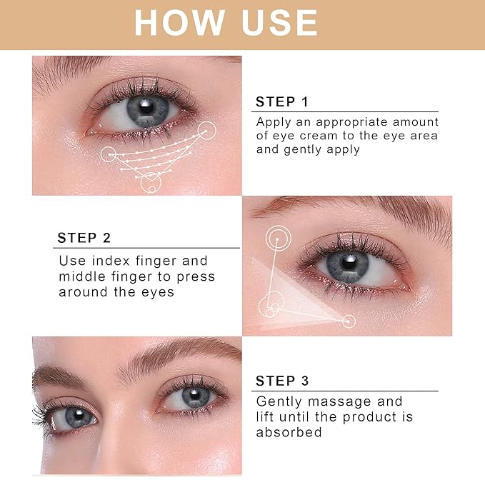 Caffeine Eye Serum, Eye Lift Serum with Vitamin C, Hyaluronic Acid, Collagen - Reduces Puffiness, Dark Circles, Under Eye Bags 1 oz / 30 ml-GlimoraGlow