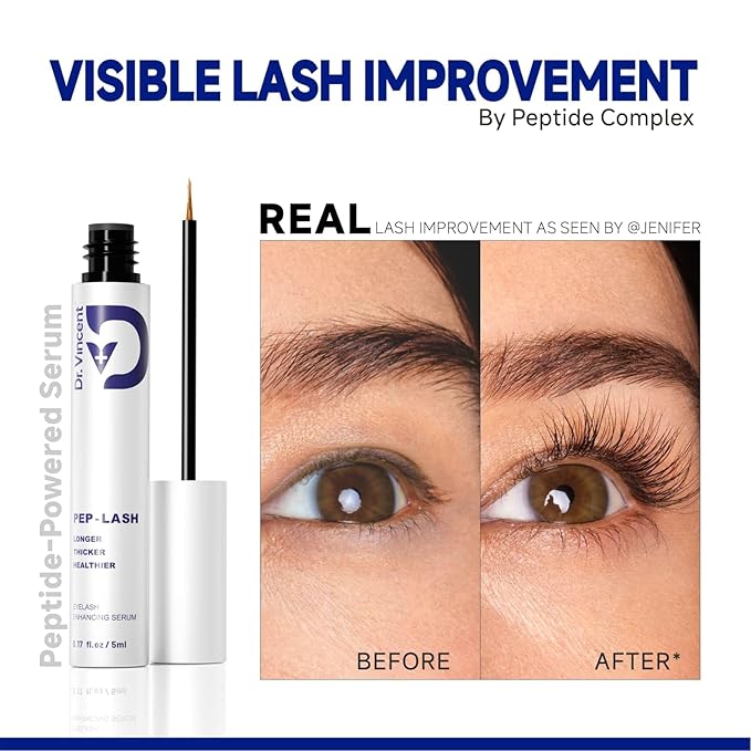 Lash Serum for Eyelash Growth – Eyelash Growth Serum Advanced Peptide Formula with 2.3× Absorption for Fuller, Thicker & Longer Lashes – Vegan & Cruelty-Free, Clinically Tested – 5ml-GlimoraGlow