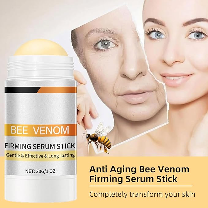 Bee Venom Firming Serum Stick, 2PCS Anti-Aging Face Cream, Lifts and Tightens the Skin, Hydrating, Lifting & Restoring Skin Elasticity, Bee Venom Body Tightening Cream for Women & Men-GlimoraGlow