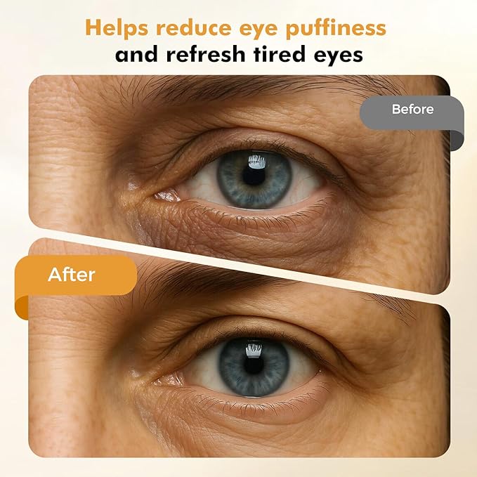 REDLOOK Depuffing Wand - Multi-Mode Cold & Heat Eye with Massager,At Home Face Roller Tool, Beauty Wand for Puffiness Reduction, Dark Circles, and Let The Skin Be Full of Radiance - Silver-GlimoraGlow