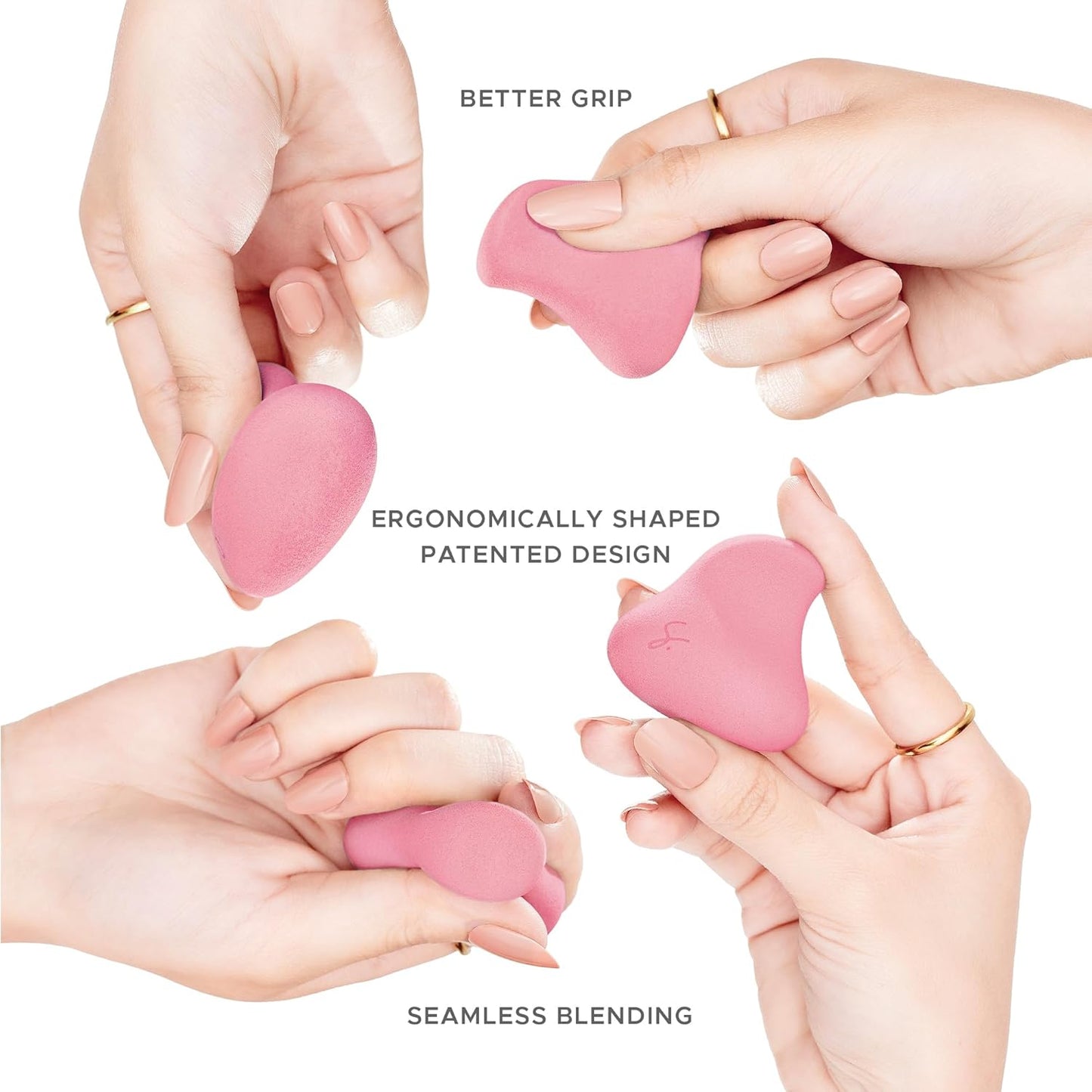 Original Beauty Blender Makeup Sponge Applicator for Powder, Cream & Liquid, Beauty Tools Puff, Streak Free Application, Vegan, Cruelty Free Made in USA, Pink-GlimoraGlow