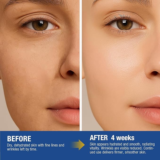 Face Moisturizer Retinol Cream For Face, Collagen Anti Aging Face Cream, Day-Night Neck Cream With Hyaluronic Acid, Wrinkle Cream For Women & Men Reduces Wrinkles, Dryness, 1.85 Fl. Oz-GlimoraGlow