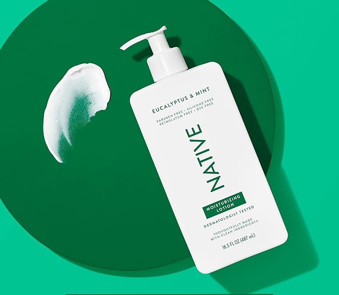 Native Body Lotion Contains Naturally Derived Plant-Based Moisturizers for Women and Men | Restores Dry Skin, Eucalyptus & Mint, 16.5 fl oz-GlimoraGlow