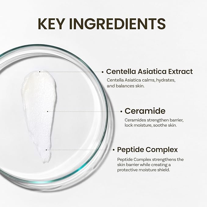 ONGREDIENTS Skin Barrier Moisture Deep Cleanser | Daily Face Wash for All Types | Centella, Peptide, AHA, LHA, Hydrating, Soothing, Pore Tightening | Vegan, Korean Skin Care 4.06 fl Oz-GlimoraGlow