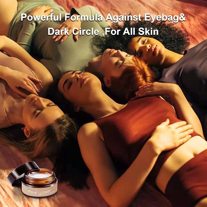 Natural Caffeine Eye Cream serum With Collagen,Hyaluronic Acid for Dark Circle and Puffiness,Great Under Eye Cream for Anti Aging,Eye Lift Treatment for Men &Women 0.52oz-GlimoraGlow