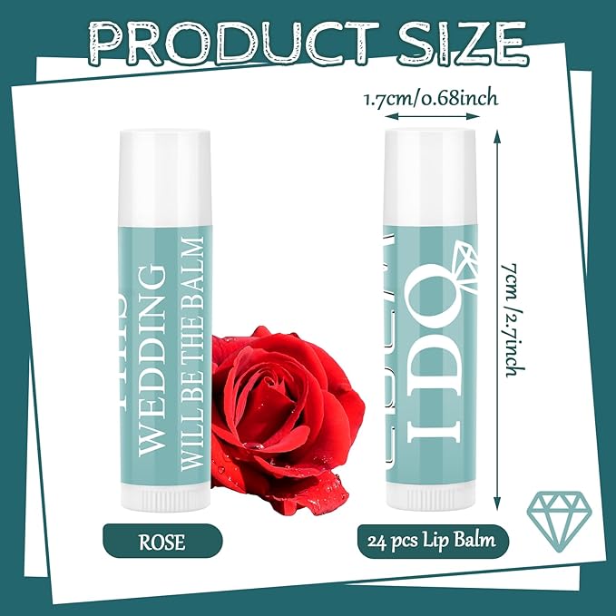24 Pcs Bachelorette Lip Balm I Do Crew Wedding Party Gifts Bachelorette Lip Balm Gift Wedding Favors for Bachelorette Wedding Party Guest Supplies (Green)-GlimoraGlow