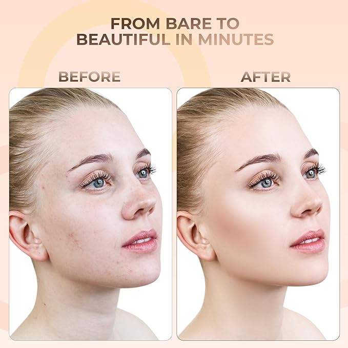 1 Ounce Light Foundation Powder Refill By Sweet Face Minerals, Lightweight Mineral Loose Makeup Powder with SPF 20, Full Coverage Flawless Finish, Talc-free, Cruelty-Free, Refillable Pouch-GlimoraGlow