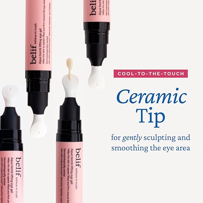 belif Aqua Bomb Lifting Eye Gel | Retinol + Collagen + Peptide for Firming & Plumping | Hyaluronic Acid for Glowy Hydration | Niacinamide for Dark Circles | Korean Skin Care-GlimoraGlow