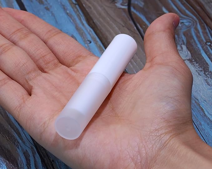 0.14oz Empty Flavored Lip Balm Container Tubes Plastic Homemade Moisturizing Lip Stick with Caps Bulk Fit for Women Adult DIY Making Supplies, 25 Count (White)-GlimoraGlow