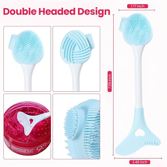 2 Packs Silicone Face Scrubber Exfoliator, Face Mask Brush Applicator, Facial Cleansing Brush, Pore Cleaning Brush, Pore Scrubber for Face-GlimoraGlow