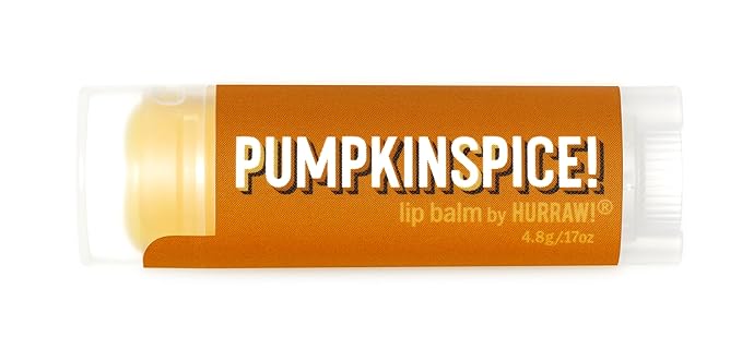 Hurraw! Pumpkin Spice Lip Balm: Organic, Certified Vegan, Cruelty and Gluten Free. Non-GMO, 100% Natural Ingredients. Bee, Shea, Soy and Palm Free. Made in USA-GlimoraGlow